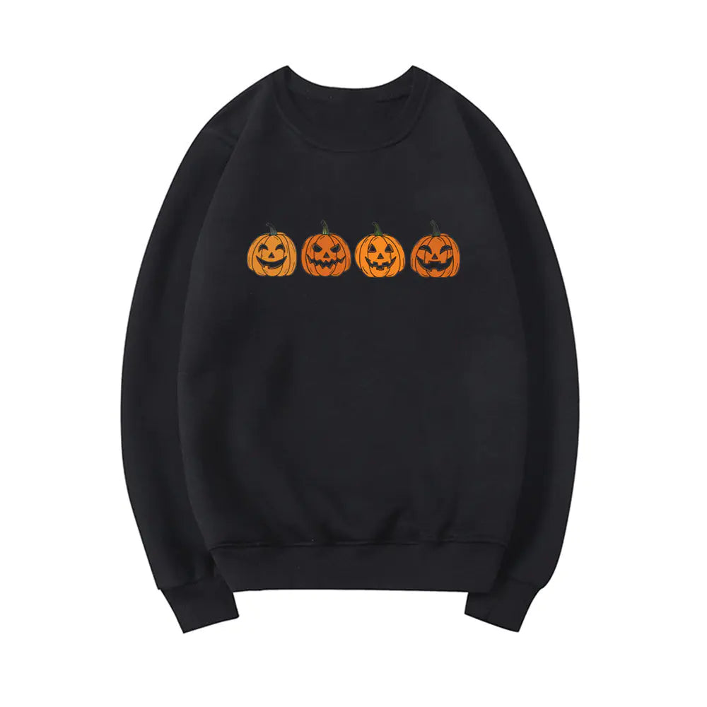 Funny Printed Halloween Pumpkin Head Party Hoodie