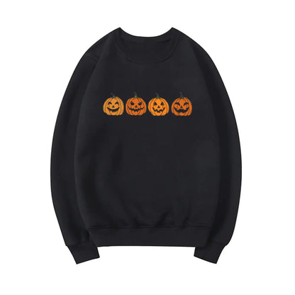 Funny Printed Halloween Pumpkin Head Party Hoodie