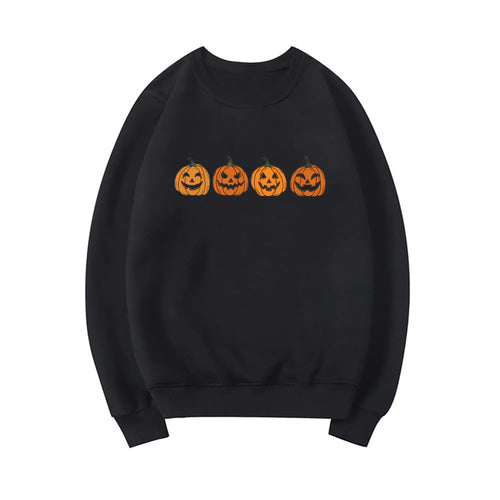 Funny Printed Halloween Pumpkin Head Party Hoodie