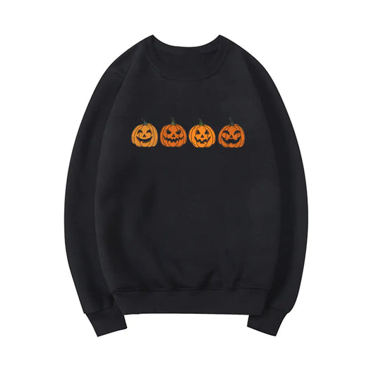 Funny Printed Halloween Pumpkin Head Party Hoodie