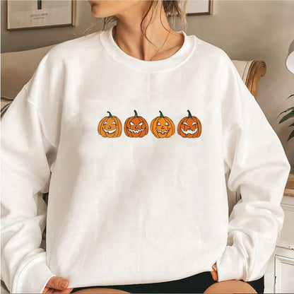 Funny Printed Halloween Pumpkin Head Party Hoodie