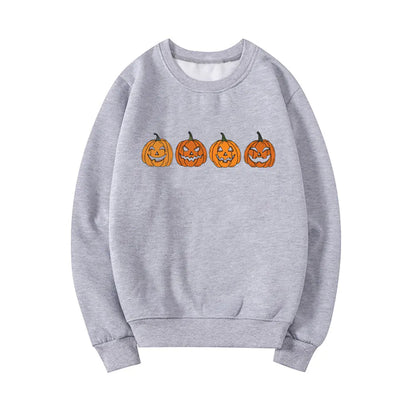 Funny Printed Halloween Pumpkin Head Party Hoodie